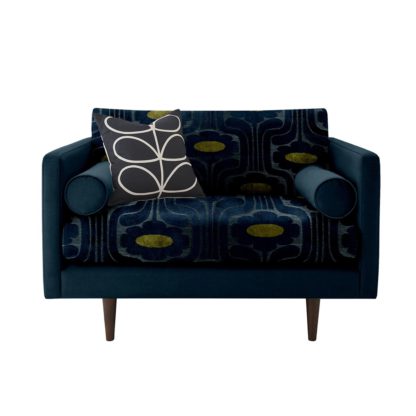 a5ee82526c5b27d8226507923e0da1b78a8f631c4174f02c63275d208af92bb3.jpg An Image of Orla Kiely Mimosa Snuggle Chair, Patterned Velvet