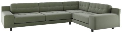 a809af83d1eb688c581a3a911381a7fa3756aea39cb35343c53f79699ae26051.jpg An Image of Habitat Hendricks Right Corner Velvet Chaise - Sage Green