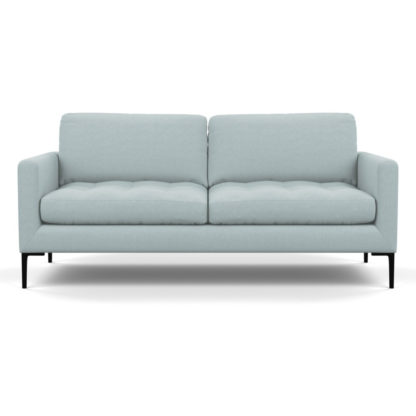 aba22c034c877f81748c8b0528e854bed7945dc9f70149707fa4c3f7289193a0.jpg An Image of Heal's Eton 3 Seater Sofa Brushed Cotton Cadet Black Feet