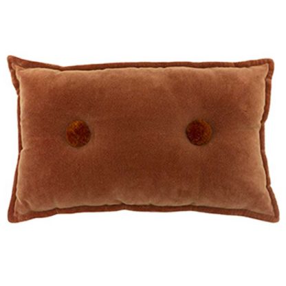af2d68306993f51c9b952ada62bd570da1d09c2e062ca35618f6a9356857f8f5.jpg An Image of Rust Button Cushion