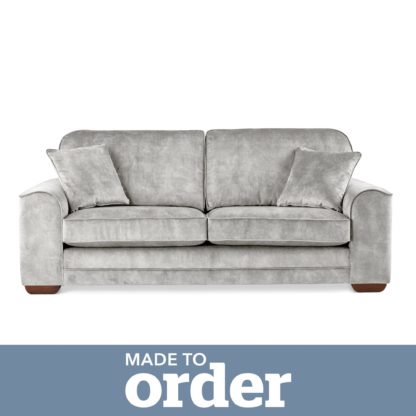 bc529f933b4882dc5e056805e1e6fb9fb1ca1928df4bbd1b918e55b8bce05c57.jpg An Image of Morello 3 Seater Sofa Slub Velvet Slub Velvet Forest Green