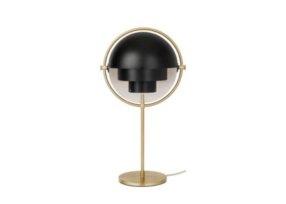 c603e8a2c2c3812fe358a1934bf098428e9e73b983492a0f4f9fadcd60b57c5c.jpg An Image of Gubi Multi Lite Table Lamp Brass Black Shade