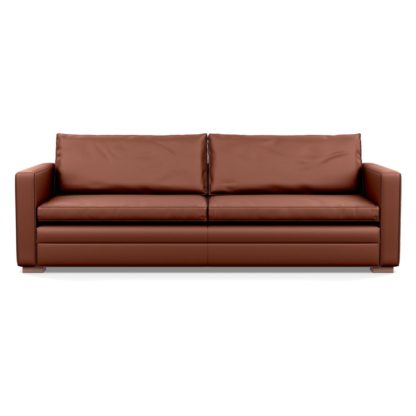c648ac92f5732ead9c772b82c06a773fdecd252f8c37fa7b97c7cbb12c8e975e-1.jpg An Image of Heal's Palermo 5 Seater Sofa Leather Grain Chocolate 066 Black Feet