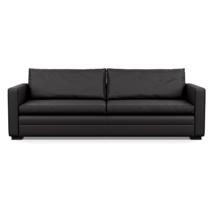 cb0d7ce168276276dfb499f9398fefc1d2e718393621dfc37f6885de44fec67b-1.jpg An Image of Heal's Palermo 5 Seater Sofa Leather Grain Chocolate 066 Black Feet