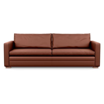 cd00522326086e423432b9d61d857ee6c1d4d686cfbb0a94ba86e5ef55701e58-1.jpg An Image of Heal's Palermo 5 Seater Sofa Leather Grain Chocolate 066 Black Feet