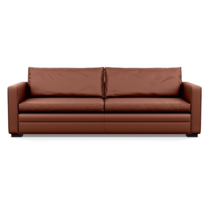 d483e6105513f6498254d6bfb8ff29b8de872560d6499ca6ae18a3550730e4a5-1.jpg An Image of Heal's Palermo 5 Seater Sofa Leather Grain Chocolate 066 Black Feet