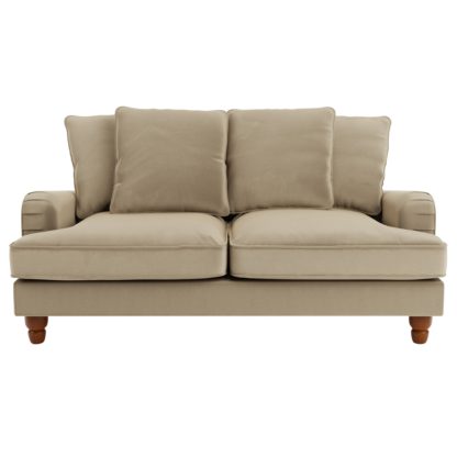 dc9cbcb7f608a436b63178d455ba723b73f9c00169d8d456737bc06783f60846.jpg An Image of Beatrice Velvet Scatter Back 2 Seater Sofa Bottle (Green)