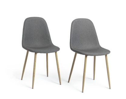 e318090b545d9bf1ee291d96c76be0ee579be844b4ae70962dc618499081b1c0.jpg An Image of Habitat New Beni Pair of Fabric Chairs - Grey