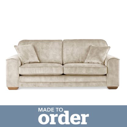 e5078392f91d7eb6455b6ebc04442def767380e181828d06b7e8a983635407a5.jpg An Image of Morello 3 Seater Sofa Slub Velvet Slub Velvet Forest Green