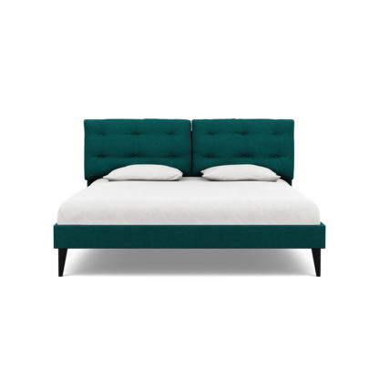 eca55d6b99e124a6d5afbc41c6784c7d92d9963aaf9ac35b34bb4a35ef7b1031.jpg An Image of Heal's Mistral Super King Bed Brushed Cotton Cobalt