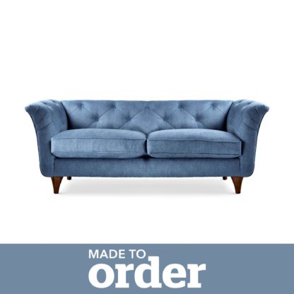 eeedc84536a4dd407a0007041e562dd705f5055b00bb820d1c9c5bf54793a5c4.jpg An Image of Jaipur 2 Seater Sofa Brushed Plain Fabric Brushed Plain Cobalt