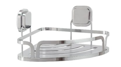 f0f74bca1c58c77349117aa0f53511c5554c6fe110682d1e330f98a9afe33aa8.jpg An Image of Argos Home Flat Plate Suction Corner Shelf - Chrome