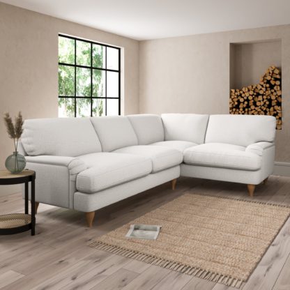 0e5fa36735a8f26bf7694522897383a77350b24fefa9e26cccd633fc15cea332.jpg An Image of Darwin Textured Weave Right Hand Corner Sofa Textured Weave Graphite
