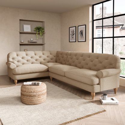 24e3dd33723021532e0d5549ee210e641552cd3a260682e0105148ebf9362fac.jpg An Image of Canterbury Cosy Marl Left Hand Corner Sofa Cosy Marl Granite