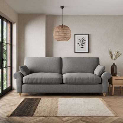 28f09e5054bed967dafdab0ae41f3f43bdcf33f3a01625c587de64eced1268a2.jpg An Image of Salisbury Cosy Marl 4 Seater Sofa Cosy Marl Granite