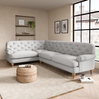 2b83c783ac791ce4c2b2f926a0bdb85765774d99c5a452300012d26faaf254f3.jpg An Image of Canterbury Textured Weave Left Hand Corner Sofa Textured Weave Graphite