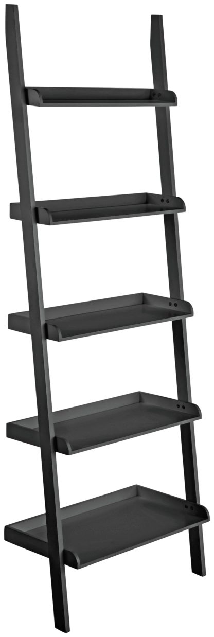 2e12ee1124ca84d6dbc3a9cafcacc7a298da3a4bd38b7e689df6af99a3c068e5.jpg An Image of Habitat Jessie 5 Shelf Wide Leaning Bookcase - Black
