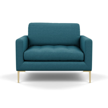 328ca59da402de40097e94f3f1c8cd733bb21483e5c8b387e23a132349e93305.jpg An Image of Heal's Eton Loveseat Brushed Cotton Cadet Black Feet
