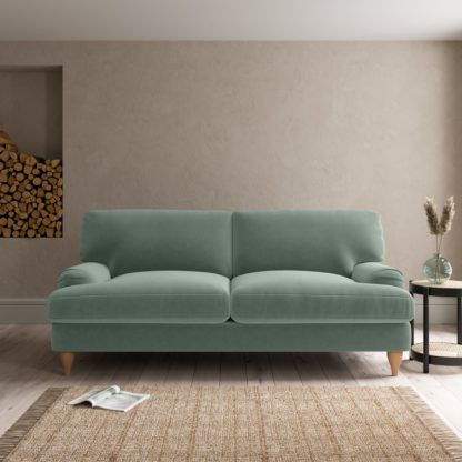 4533e3f0c6d0a8865bbb223ee7a36461a77c8fff0dae29f25cccdcbac23f69e6-1.jpg An Image of Darwin Luxury Velvet 3 Seater Sofa Luxury Velvet Black