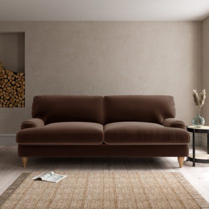 4aaaaf8e60bbd672a6da34dc787da5d909557da2e14bd2e92a7134f7725ed3cb-1.jpg An Image of Darwin Luxury Velvet 4 Seater Sofa Luxury Velvet Black