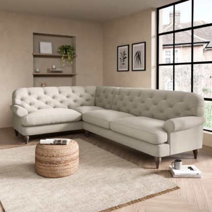 5baa9a0587711446dacfe6b6b8cef83a6201f77be9d139e6b7f9d24bc48927aa.jpg An Image of Canterbury Cosy Marl Left Hand Corner Sofa Cosy Marl Granite