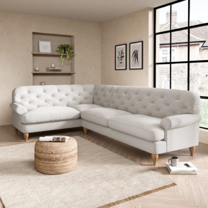 5cbf0bf7a84430febd59c08faa9cc259de7c102edebfb29f7983b2ec55061b45.jpg An Image of Canterbury Textured Weave Left Hand Corner Sofa Textured Weave Graphite