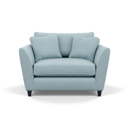62d6f1d2bc8dab45acbc20f320ba126750c77975f1924960d87049045a74b9f9.jpg An Image of Heal's Torino Loveseat Leather Nero Natural Ash Feet