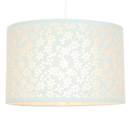 64f103c1df4d66abda9312f584723658f3411415882fbb501f6dcb5b97a4d255-1.jpg An Image of Fleur 2 Tier Floral Lamp Shade - Blue