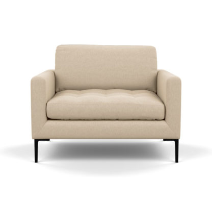 6929671bae633f1e254a94d731c60a422d410e5aef0d8594ea5cef2e61390203.jpg An Image of Heal's Eton Loveseat Brushed Cotton Cadet Black Feet