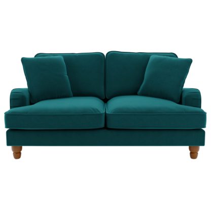 7b911d72cecd1bbc5a16efd145cfddb8afc5046df3ef8f7dfd4c6f6185b0ebf0.jpg An Image of Beatrice Velvet 2 Seater Sofa Peacock