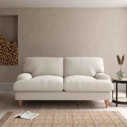7ba8959d2ed144461f008136341b1c9d410780006f0c9a34044ea62bd6a47a51.jpg An Image of Darwin Slub Cotton 2 Seater Sofa Slub Cotton Black