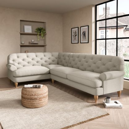 7c0c1ed5981fac8809a07e3977a52325192a404b9bab702f4071a4a9e4871864.jpg An Image of Canterbury Cosy Marl Left Hand Corner Sofa Cosy Marl Granite