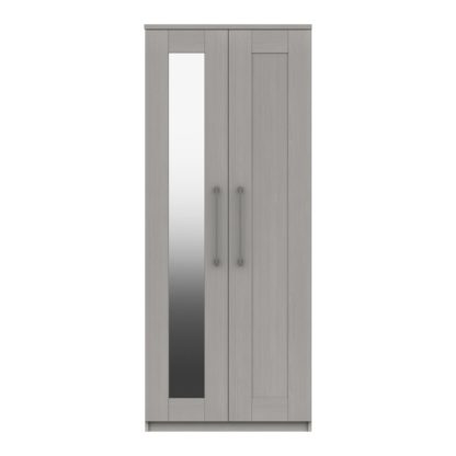 81a8a58bf27cf9aa85419d23ff910d7903f20f7830b685c20b576b74de8afc98.jpg An Image of Ethan 2 Door Mirrored Wardrobe Grey