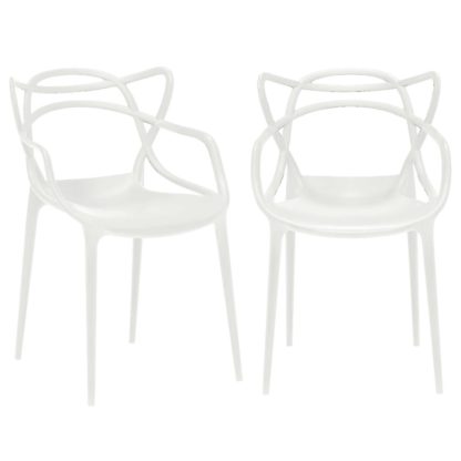 9ec55f769b166d0b46ddbcf7fe5f220f333ba8645ba3bc1d0ba6a2d32c939bfa.jpg An Image of Pair of Kartell Masters Dining Chairs Rusty Orange