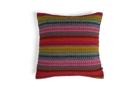 ac1efdfe258cadc171bd5199c8d3f692764e051296b312bf0cf3fd38bf2b48aa.jpg An Image of Habitat Agnes Striped Cushion - Multicoloured - 58x58cm