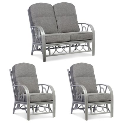 Homebase An Image of Bali Grey 3 Seater Suite