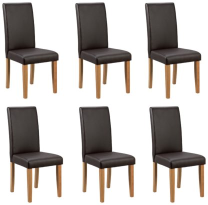 ba7945fe36971c10ee38bc8eb5e449c934b95887d01fecd9a53e23278316f388.jpg An Image of Argos Home 6 Midback Dining Chairs - Chocolate