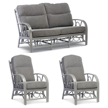 Homebase An Image of Bali Grey 3 Seater Suite
