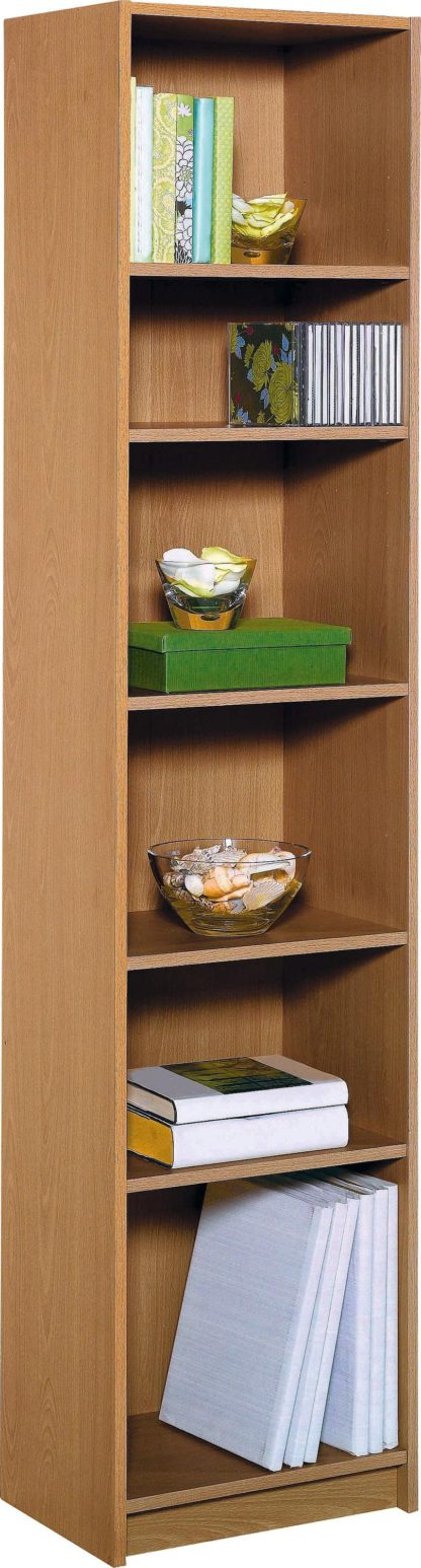 c1db59fa26090370460a51665c94bc6647cd131b20d7dc0131e1df13d01221bd.jpg An Image of Argos Home Maine 5 Shelf Half Width Bookcase - Oak Effect
