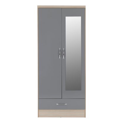 c446a930c24d3c4da5bb188b83828dc6bca16a224151cd8fe1ce29b05c7a590d.jpg An Image of Nevada 2 Door Mirrored Wardrobe Brown