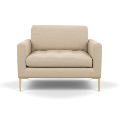 d53e49842195cd2c69d12279ca120378a1bed1196d18d50075b887ec5c38a760.jpg An Image of Heal's Eton Loveseat Brushed Cotton Cadet Black Feet