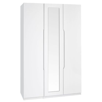 daa6351bdb7843309a2bff53968606aff99bd6e7134c369e4955ce63f15ca69f.jpg An Image of Legato 3 Door Mirrored Wardrobe Grey