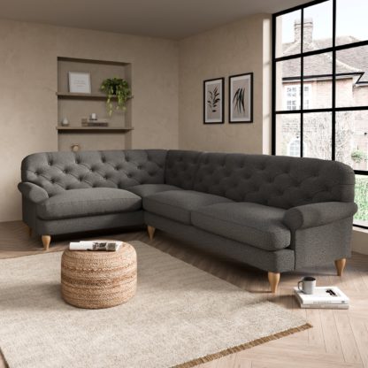db5523c03eee8ecfd678536ebfc063d0b04bdb05790d7a96609393ed38166fed.jpg An Image of Canterbury Cosy Marl Left Hand Corner Sofa Cosy Marl Granite