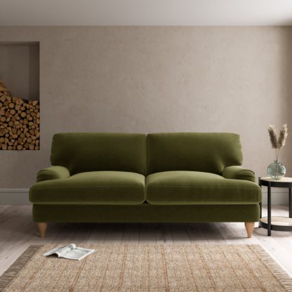 dd5f1c860404fe7dcaf3f7418cf728bd81cf9a3f9fe4e14b3afe739a29fd9a07-1.jpg An Image of Darwin Luxury Velvet 3 Seater Sofa Luxury Velvet Black
