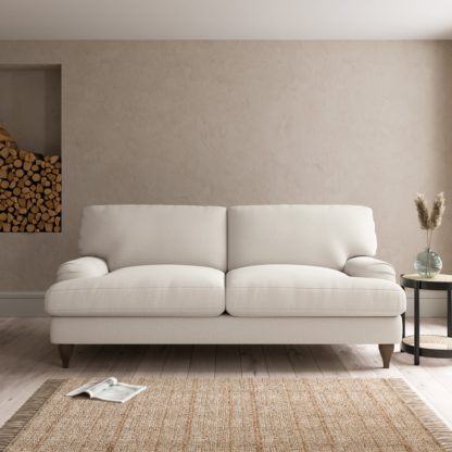 e20366a8e5d2072cea9e86dc80971d1a3bf62760d245bfd2ffe62548efa9c83c.jpg An Image of Darwin Slub Cotton 3 Seater Sofa Slub Cotton Black