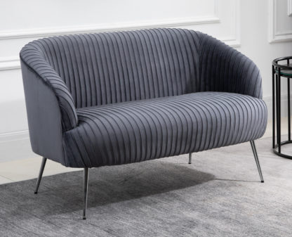 e29fd7386586b04291883a44e28ca40d2c7c2a4bfe8a11a4f2cfa3b1ad54eb50.jpg An Image of Layla Grey Fabric 2 Seater Sofa
