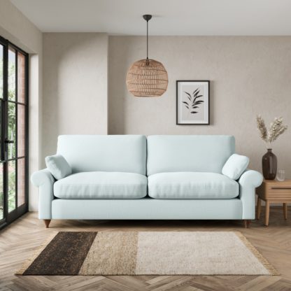 e391360c2bbdee9a057cc4b63675e31831f5c57df0faa9a23f90b43865c7639c.jpg An Image of Salisbury Slub Cotton 4 Seater Sofa Slub Cotton Black