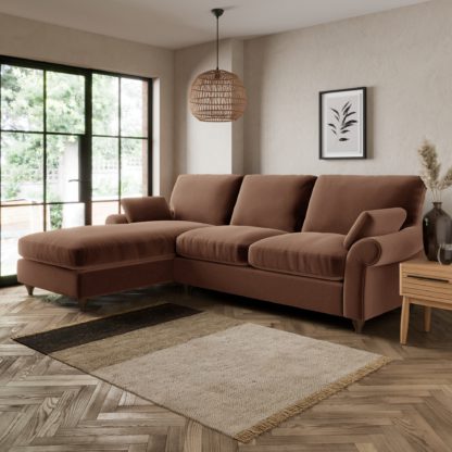 e4beabd0e766d58ce9931c614de1122c39cfa690b5530d1e899d055ef0c36464-1.jpg An Image of Salisbury Luxury Velvet Left Hand Corner Sofa Luxury Velvet Black