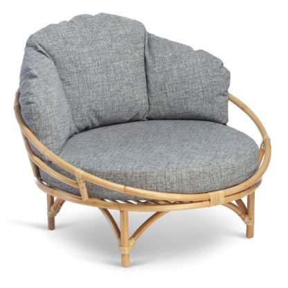 Homebase An Image of Snug Rattan Natural Chair in Earth Grey