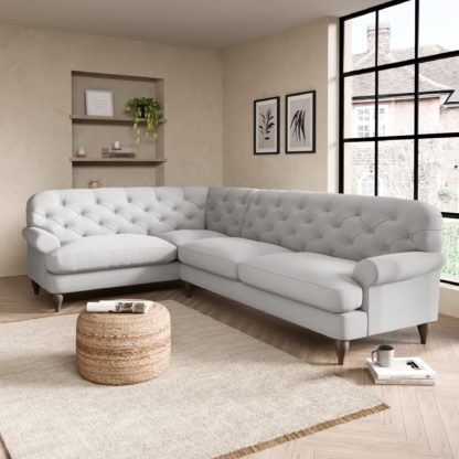 f08d073fac7b67c98c4292fcd4015b5552e42336780f7198185645906b760d52.jpg An Image of Canterbury Textured Weave Left Hand Corner Sofa Textured Weave Graphite